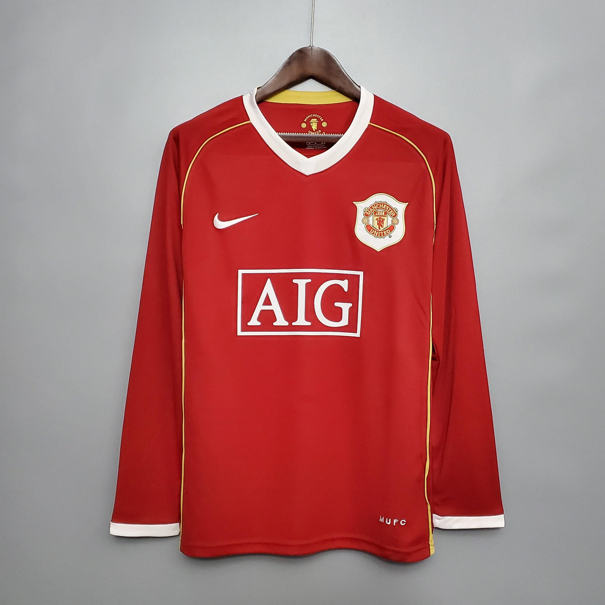 Camiseta retro local del Manchester United 2006/07 - Manga larga