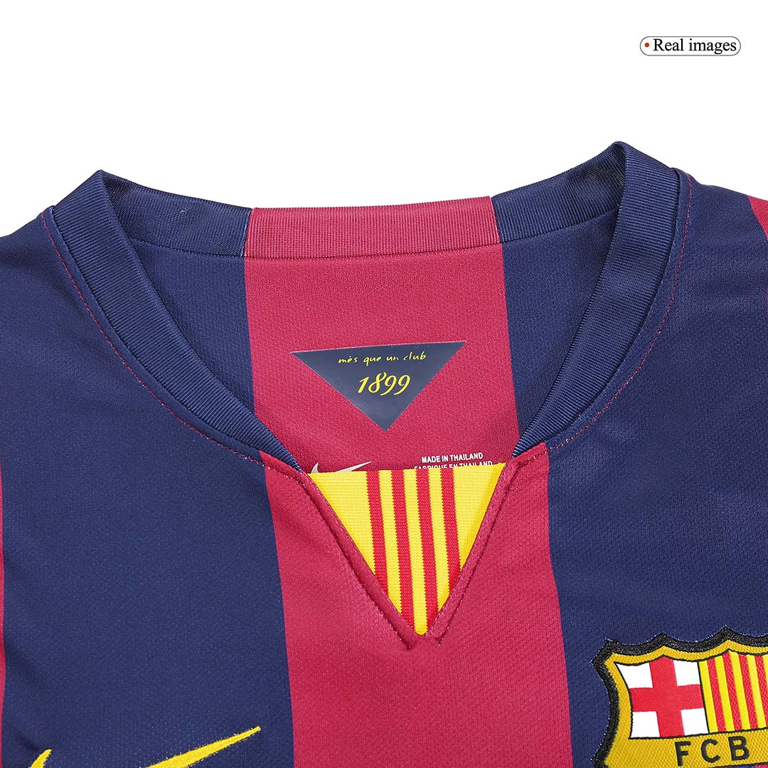 Camiseta retro de local de manga larga del Barcelona Neymar JR 2014/2015