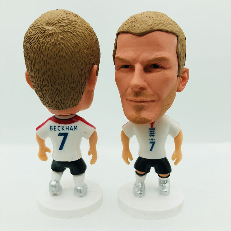 Muñeco de David Beckham, número 7 de Inglaterra, temporada de la Copa del Mundo de 2002