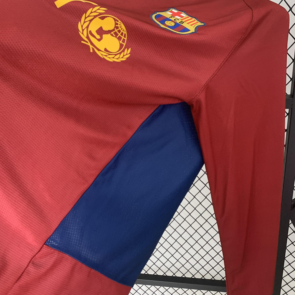 Camiseta retro local del Barcelona de la UEFA Champions League 2008/2009 (manga larga)