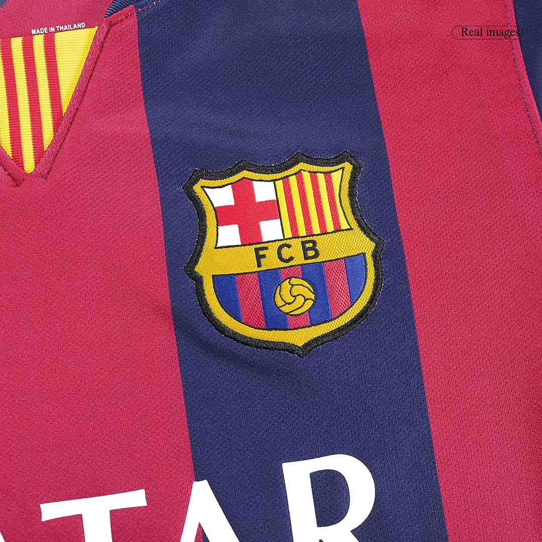 Camiseta retro de local de manga larga del Barcelona Neymar JR 2014/2015