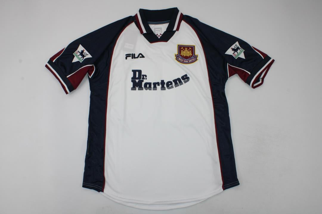 Camiseta retro de visitante del West Ham United 1999/2001