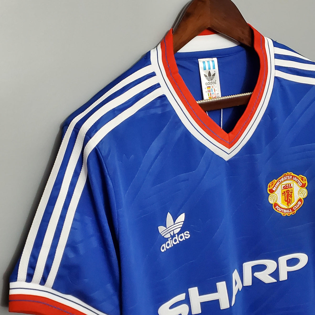 Camiseta retro de visitante del Manchester United 1986/88