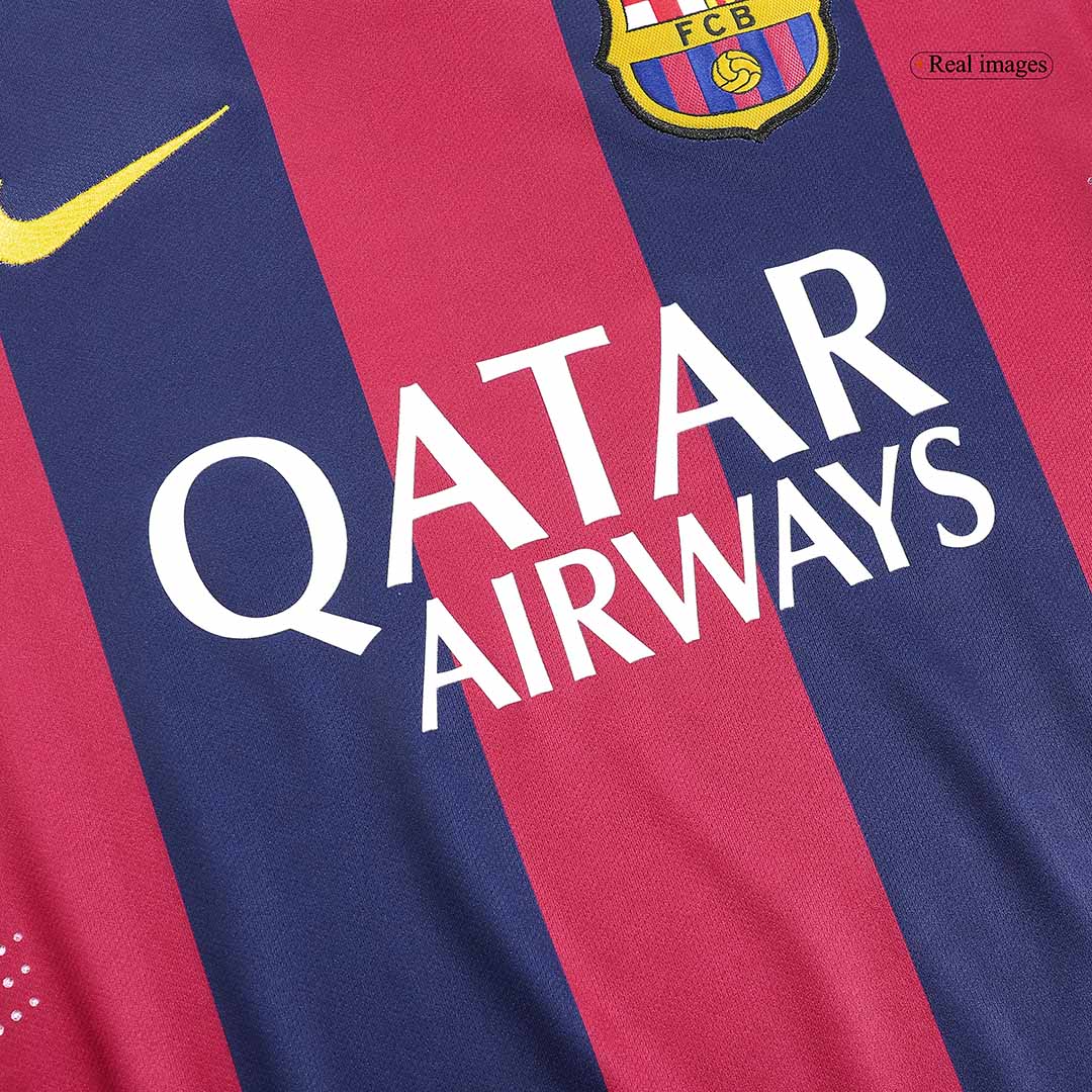 Camiseta retro de local de manga larga del Barcelona Neymar JR 2014/2015