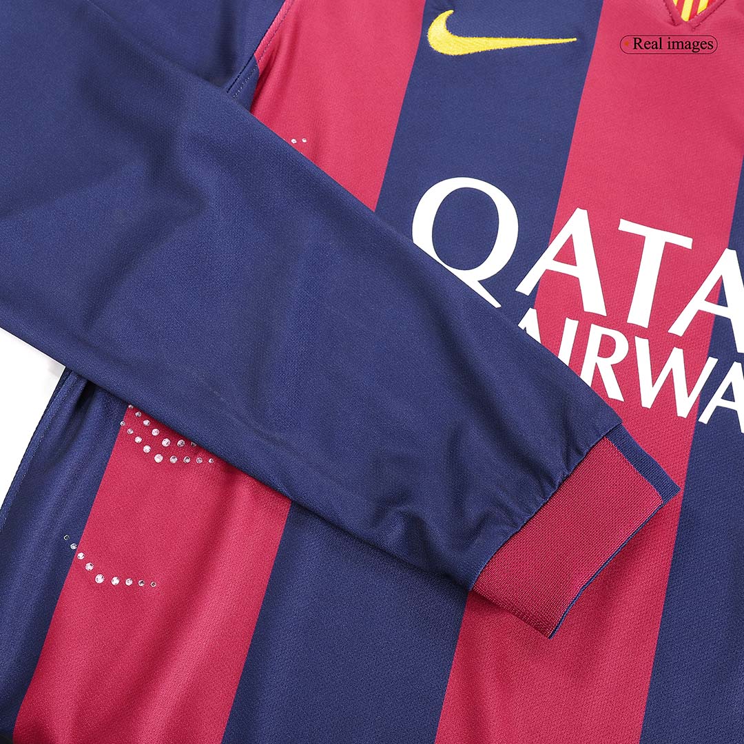 Camiseta retro de local de manga larga del Barcelona Neymar JR 2014/2015