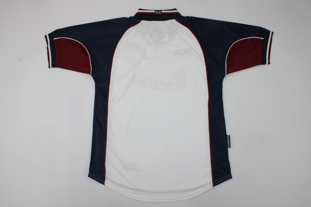 Camiseta retro de visitante del West Ham United 1999/2001