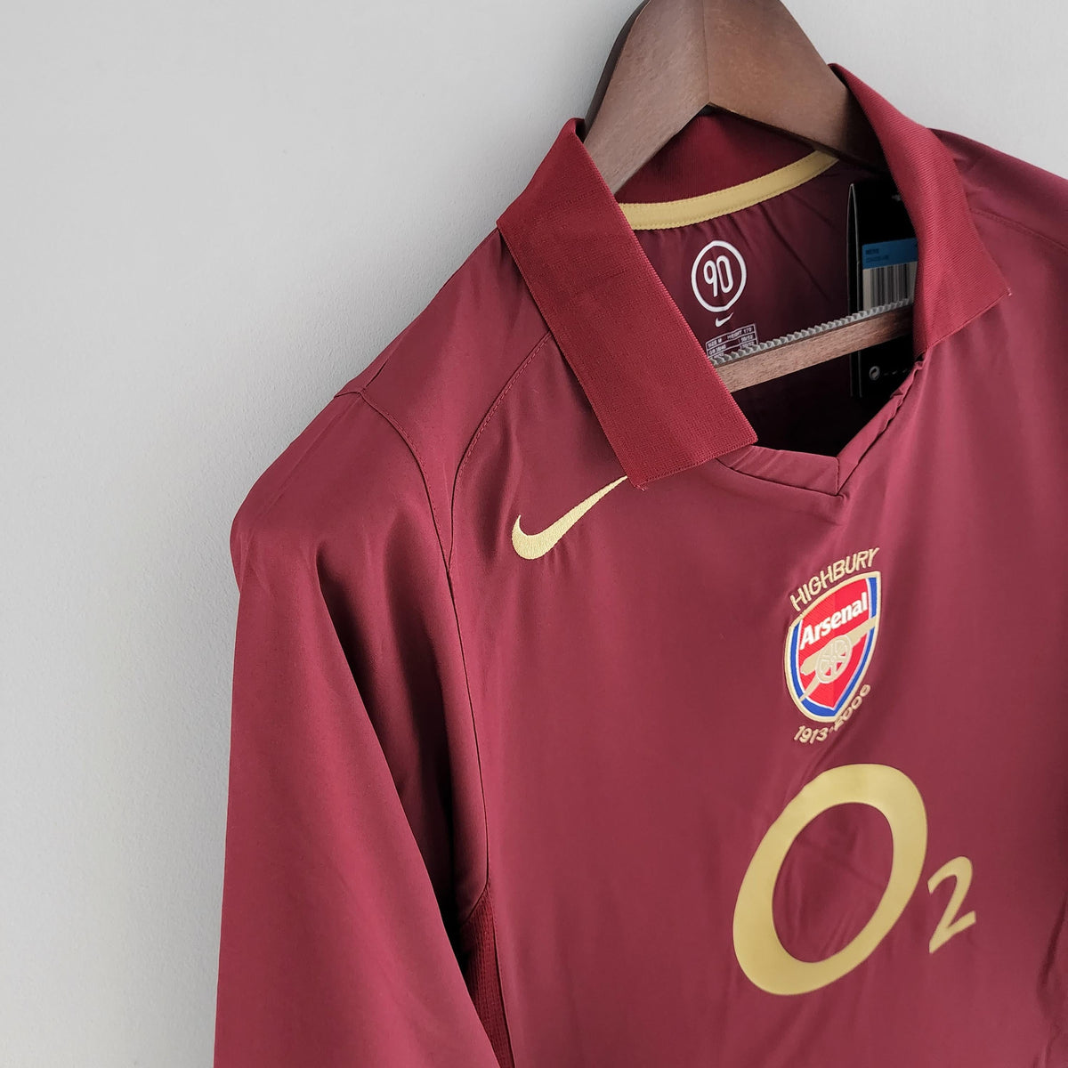 Camiseta retro local del Arsenal 2005/06 - Manga larga