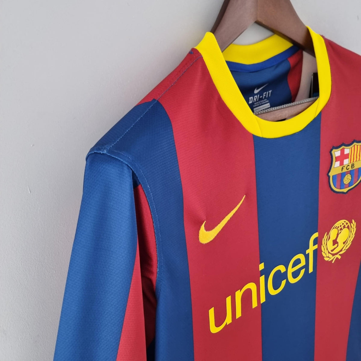 Camiseta retro local del Barcelona de la UEFA Champions League 2010/2012 (manga larga)