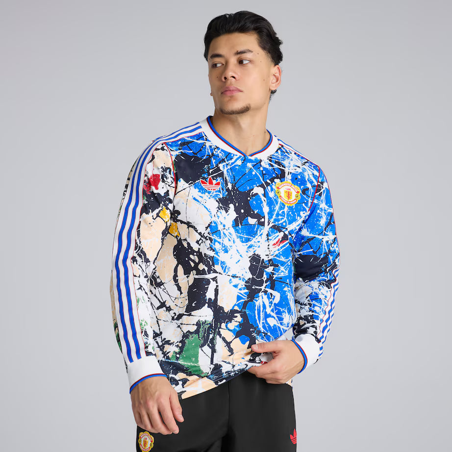 Camiseta de manga larga azul Manchester United x Stone Roses