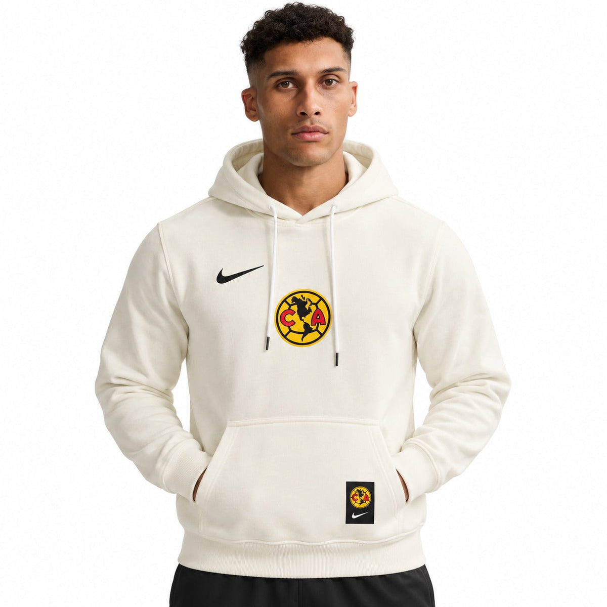 Sudadera con capucha 25/26 blanca para hombre