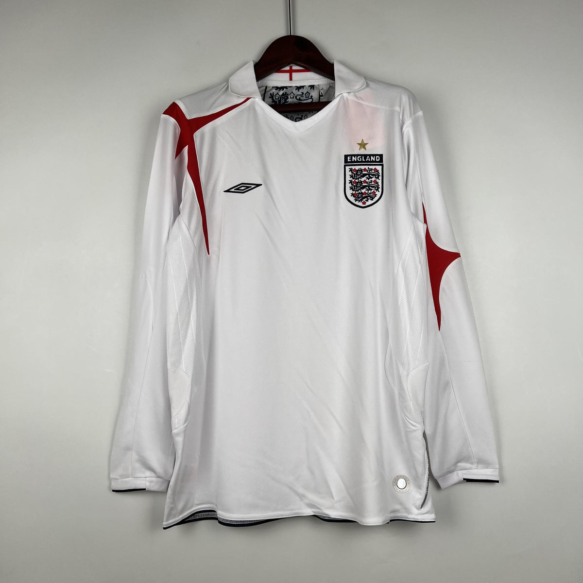 Camiseta retro de local de Inglaterra 2006 - Manga larga