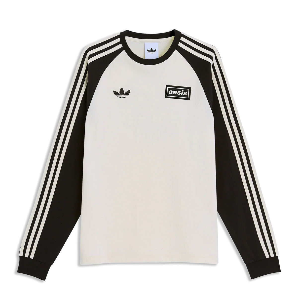Oasis - En vivo '25 - Camiseta manga larga 3 rayas crema/negro