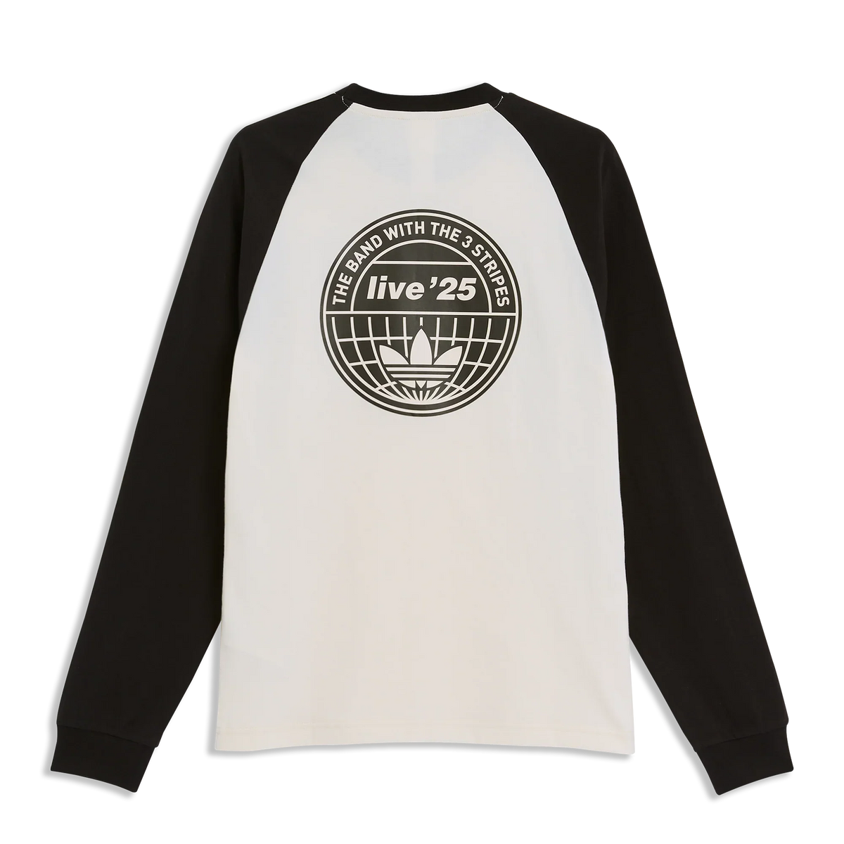 Oasis - En vivo '25 - Camiseta manga larga 3 rayas crema/negro