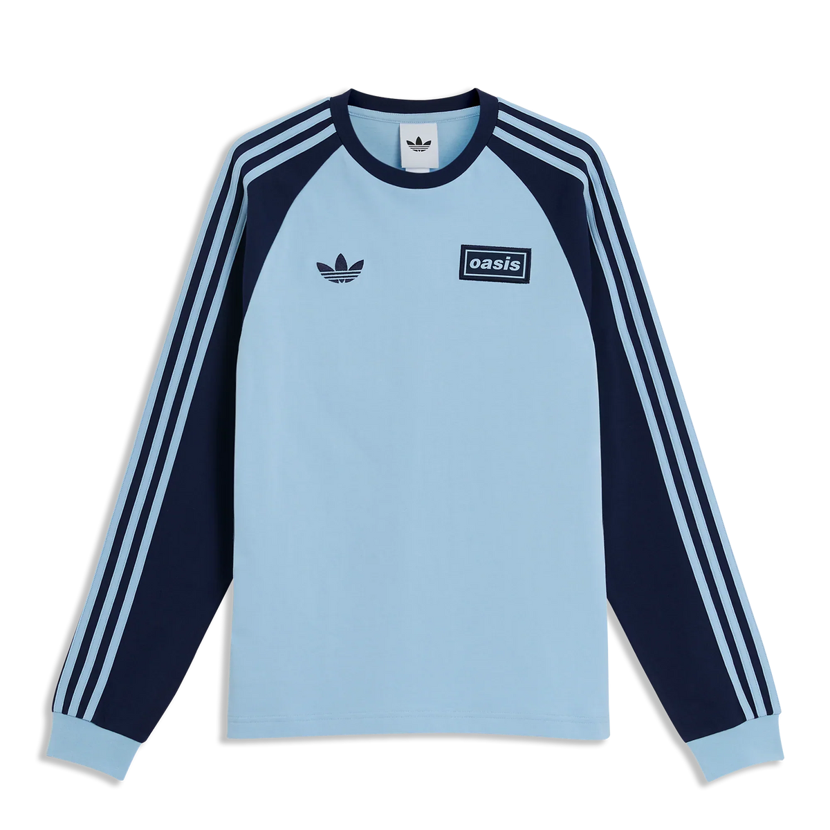 Oasis - Live '25 - Camiseta Manga Larga de 3 Rayas Cielo/Índigo