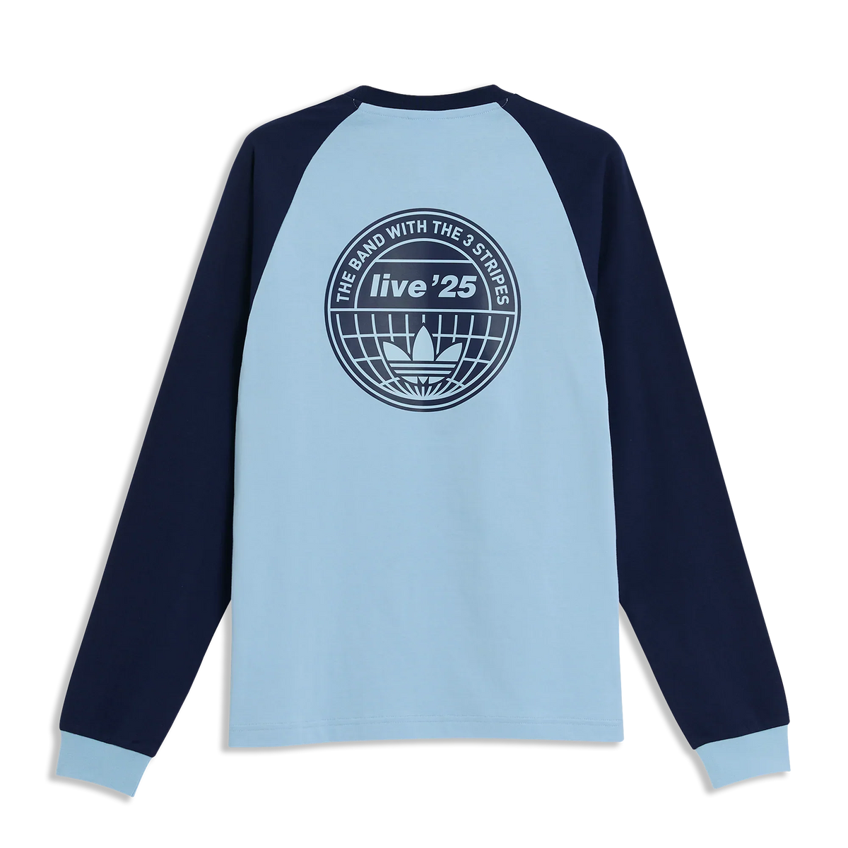 Oasis - Live '25 - Camiseta Manga Larga de 3 Rayas Cielo/Índigo