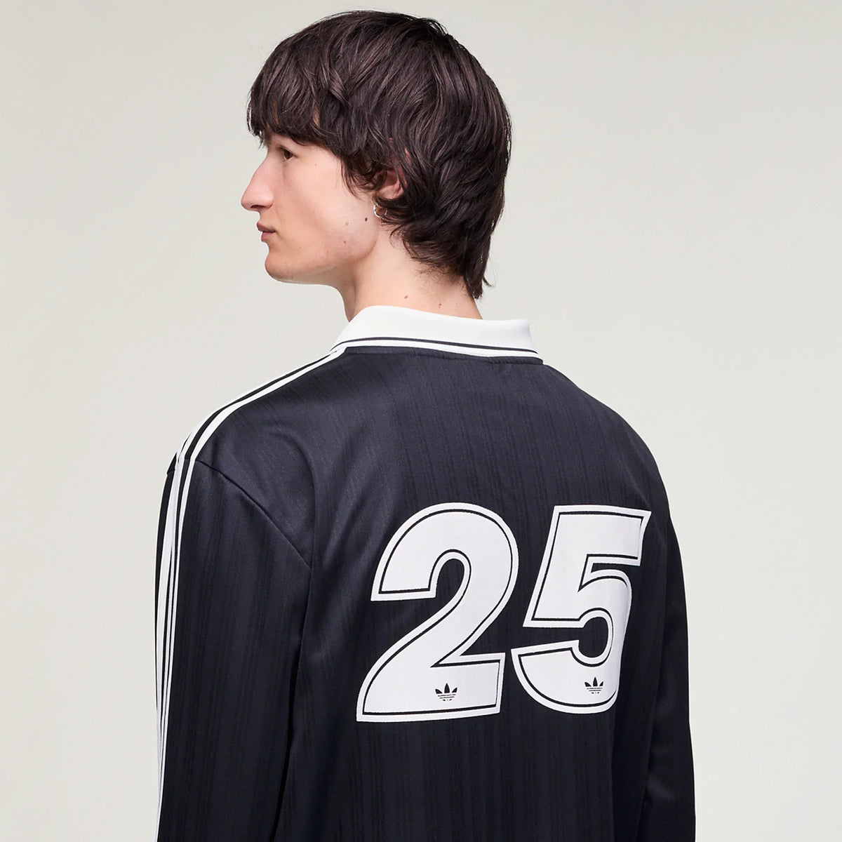 Oasis - Camiseta de fútbol de manga larga adidas Live '25 negra/blanco crema