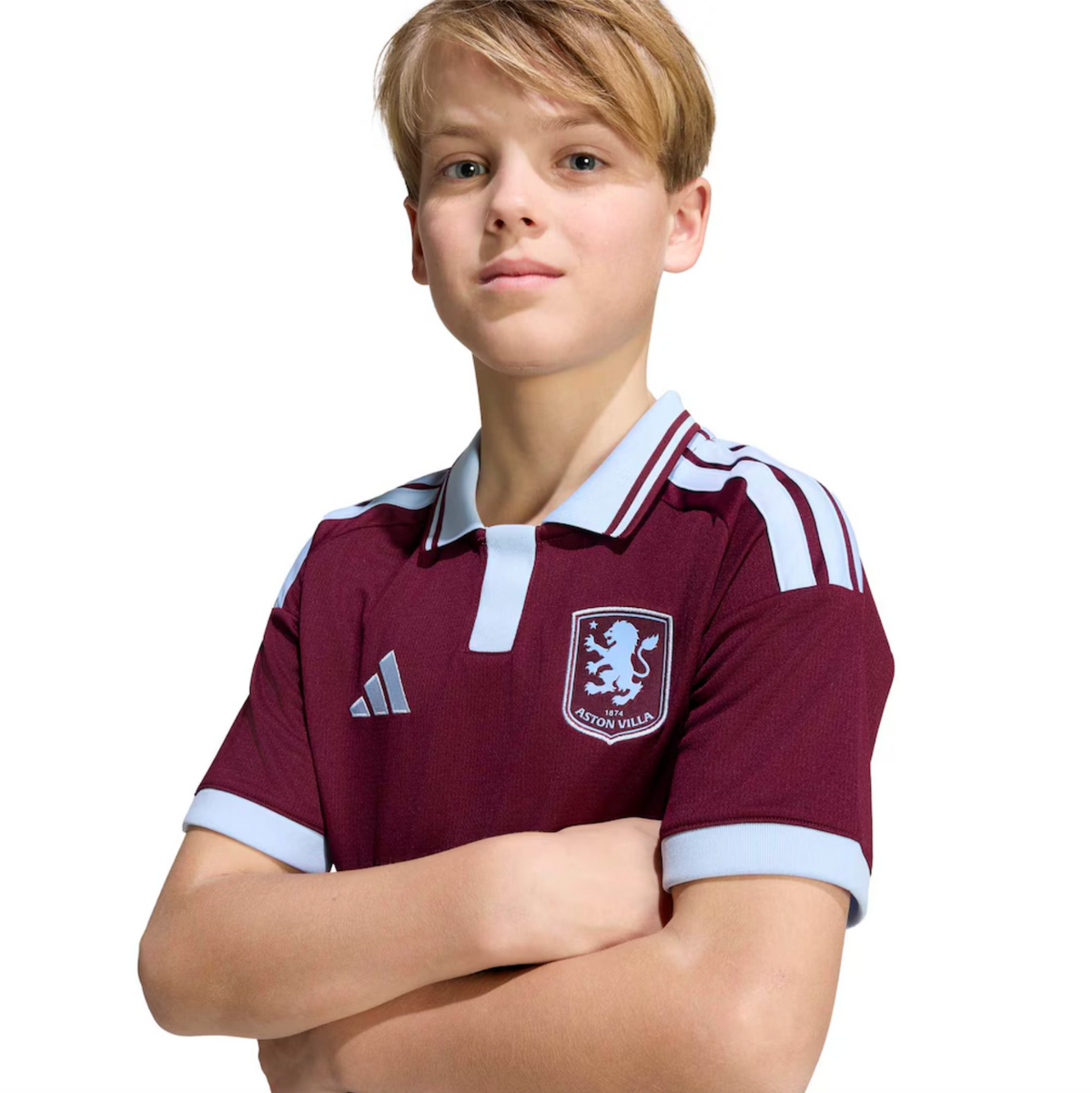 Kit local del Aston Villa para niños 2024/2025