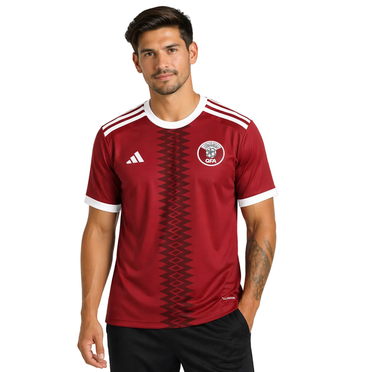 Qatar Home Jersey 2025/26 Fan Version - World Cup 2026