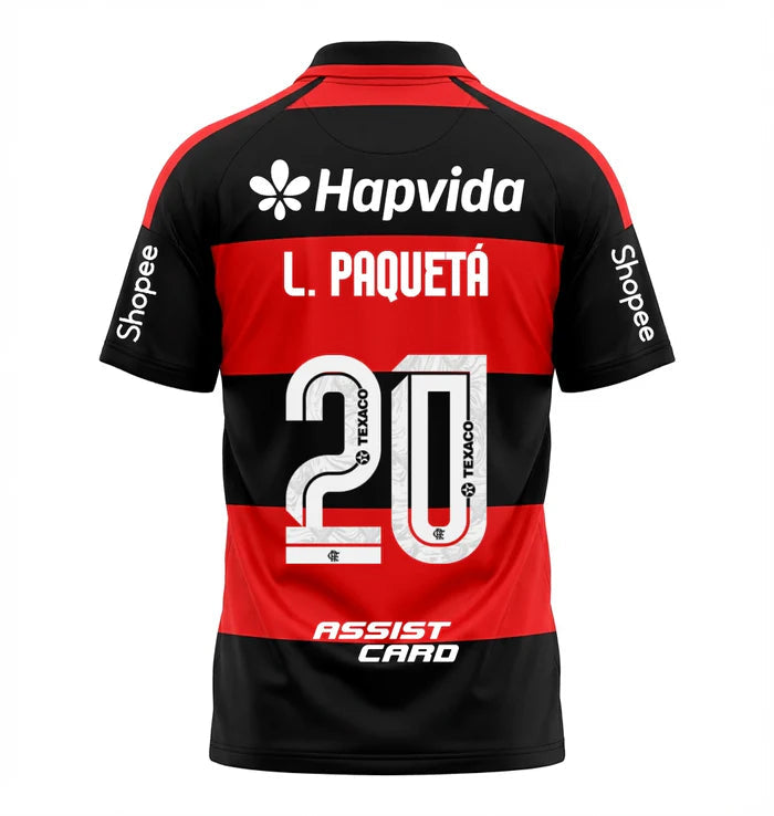 Camiseta Local Flamengo 26/27 #PAQUETA - Todos los patrocinadores - Versión aficionado