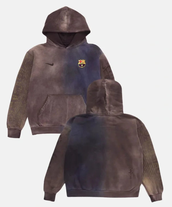 Travis Scott x Nike x FC Barcelona Split-Dye Crest Hoodie