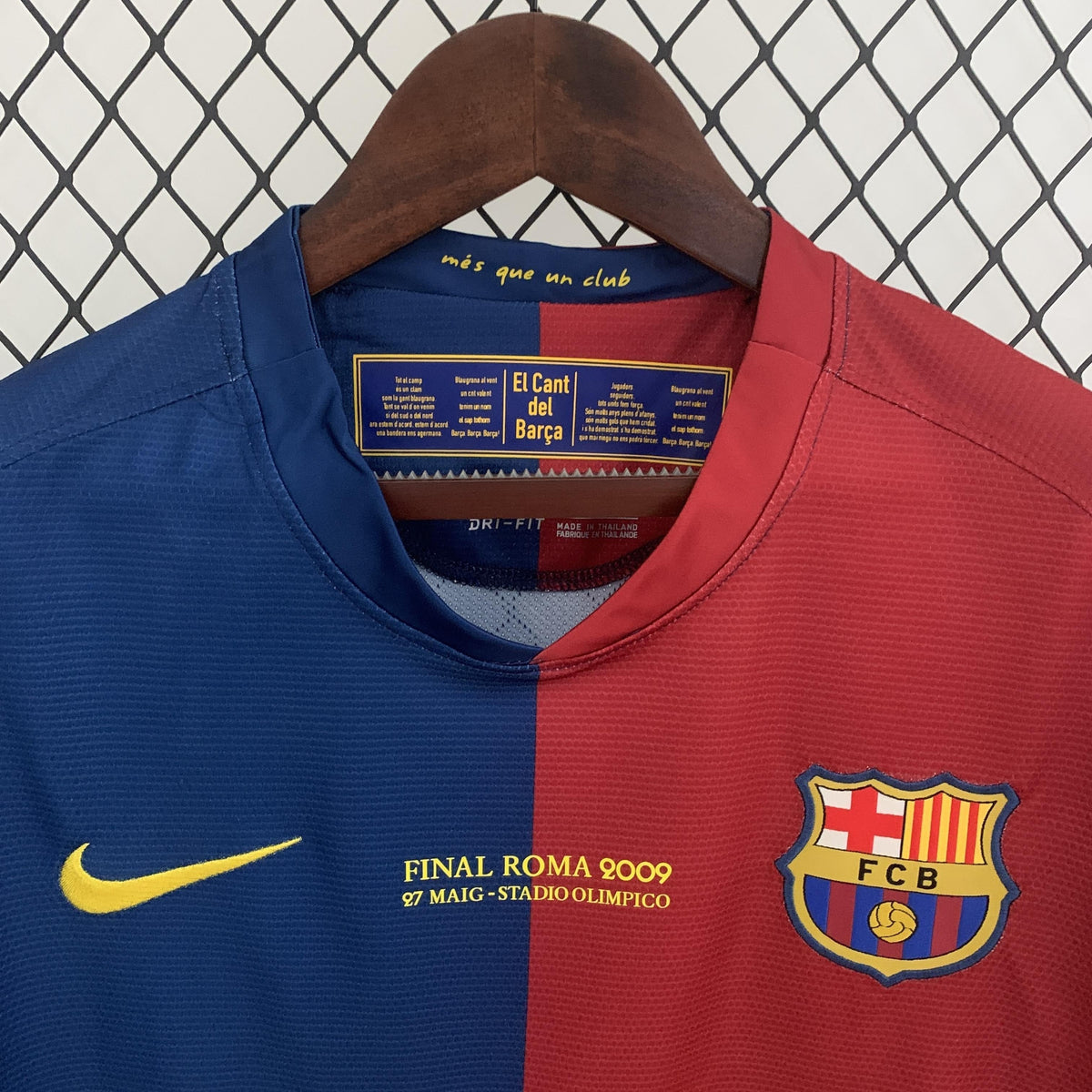 Camiseta retro local del Barcelona de la UEFA Champions League 2008/2009 (manga larga)