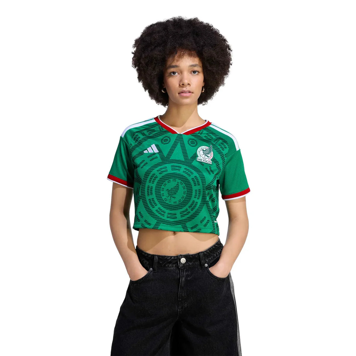 Camiseta de fútbol de local corta de estadio de México 2026 para mujer - Copa Mundial 2026
