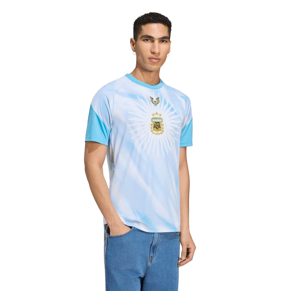 White Argentina Messi 2026 Pre Match Jersey