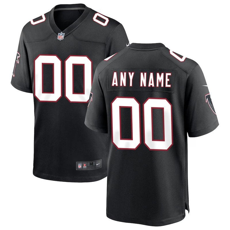 Atlanta Falcons - Camiseta de partido personalizada NFL de estilo retro - Negra