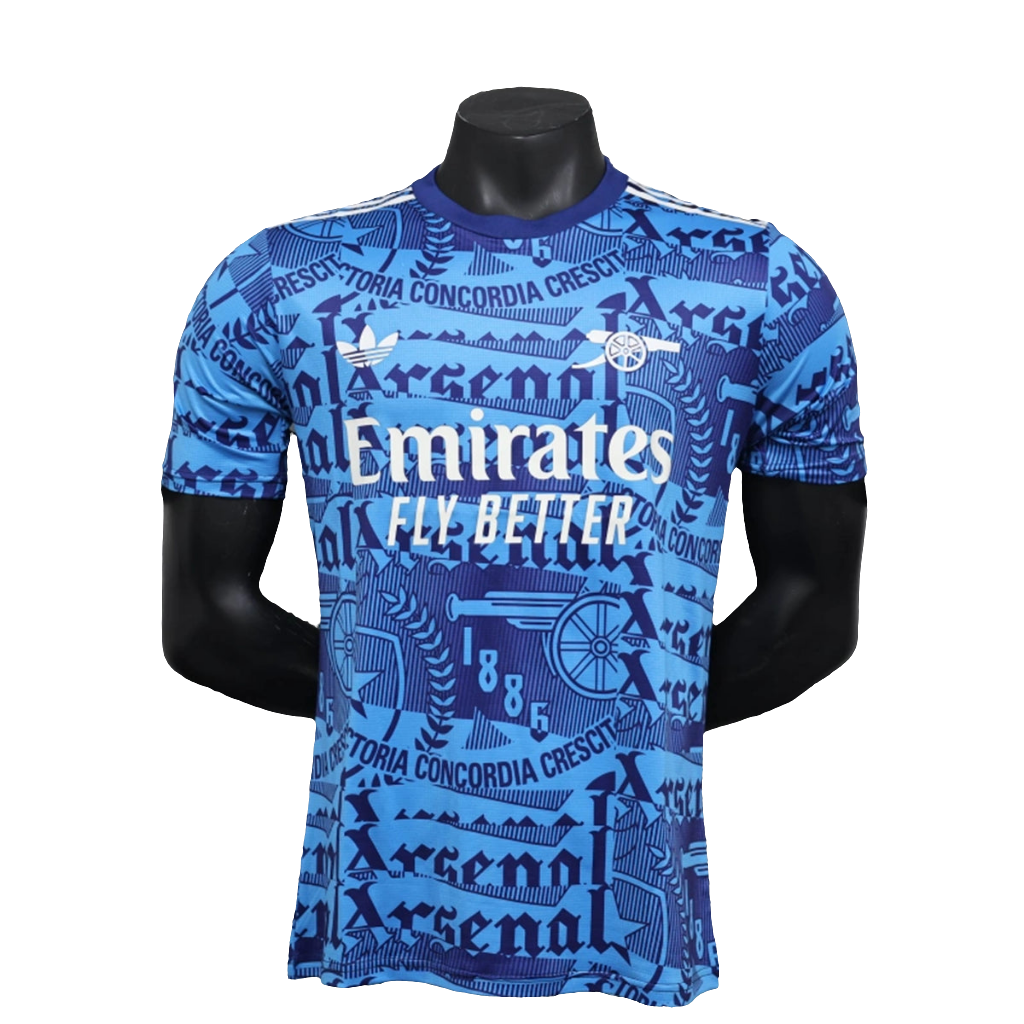 Camiseta prepartido Arsenal 25/26 - Azul - Versión Jugador