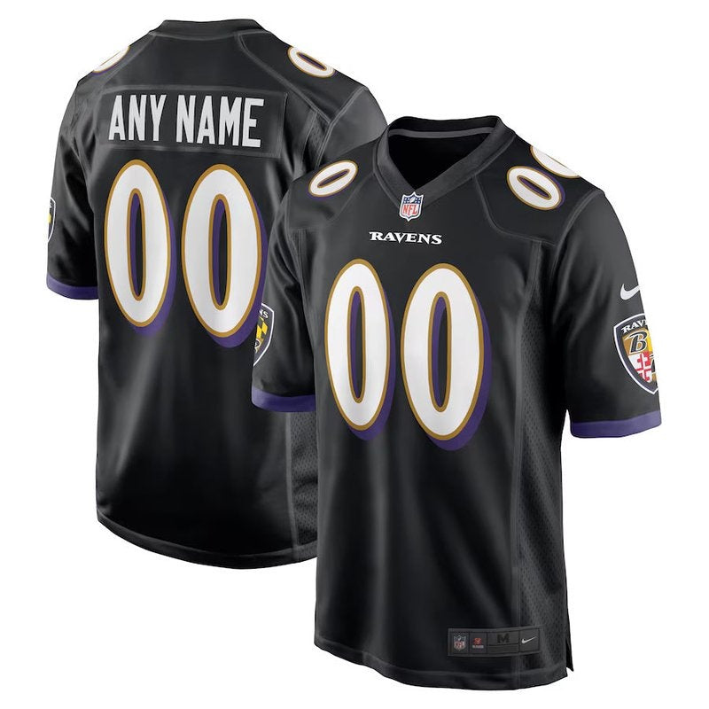 Baltimore Ravens - Camiseta de Juego Alternativa Personalizada de la NFL - Negra