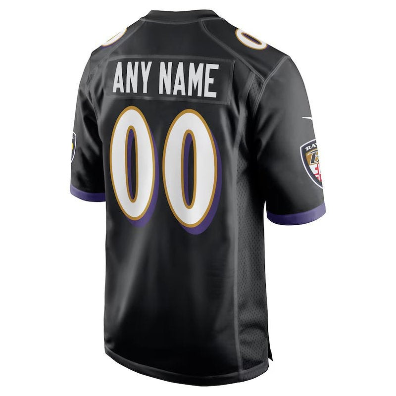 Baltimore Ravens - Camiseta de Juego Alternativa Personalizada de la NFL - Negra