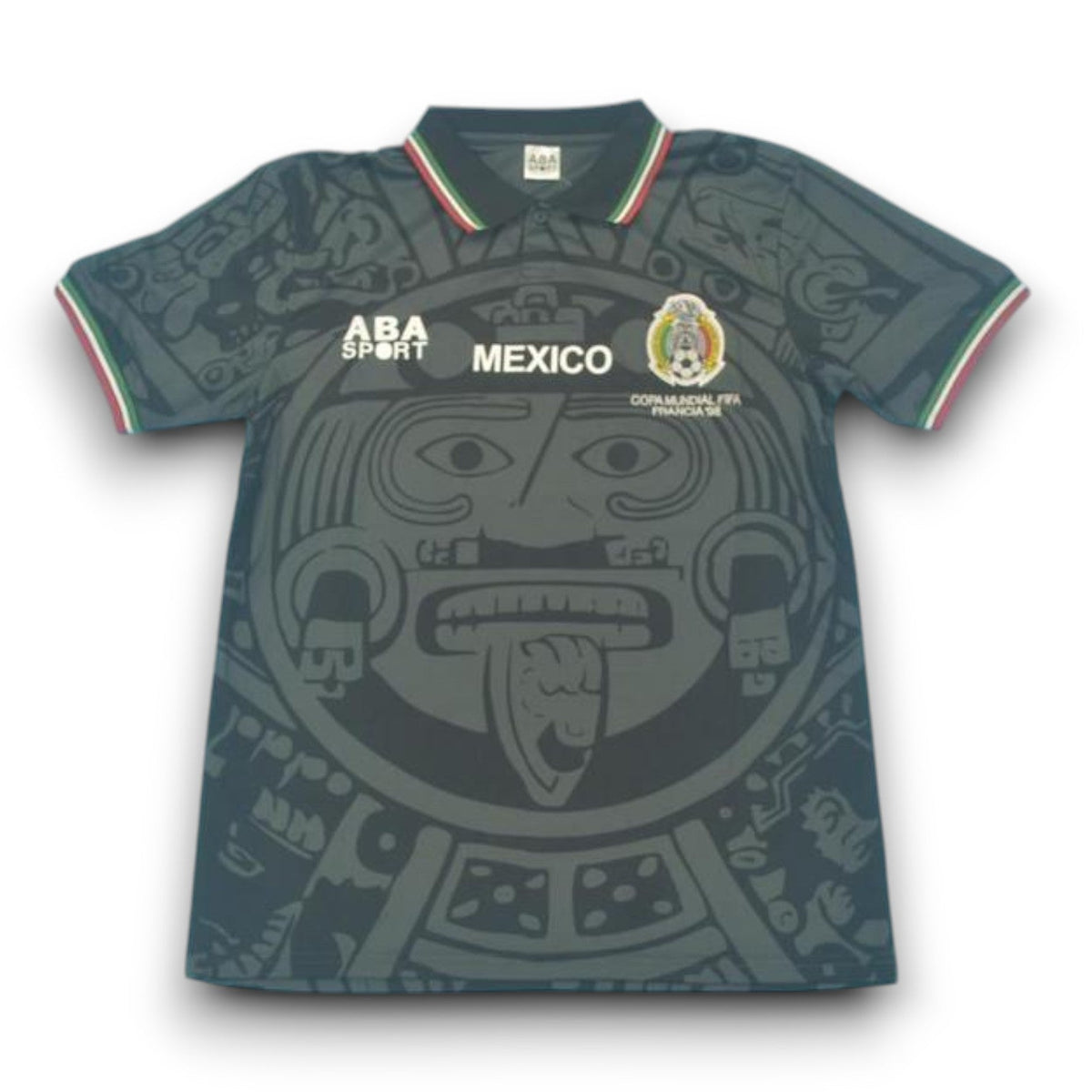 Camiseta retro de México 1998 negra