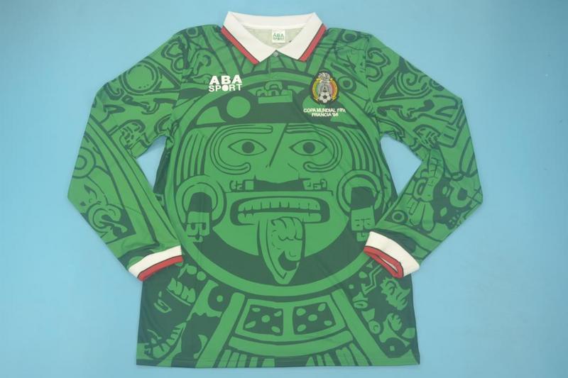Camiseta retro de México 1998 (local) - Manga larga