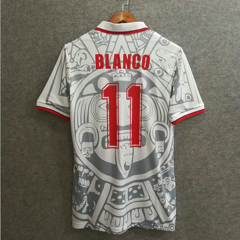 Camiseta retro de México 1998 blanca