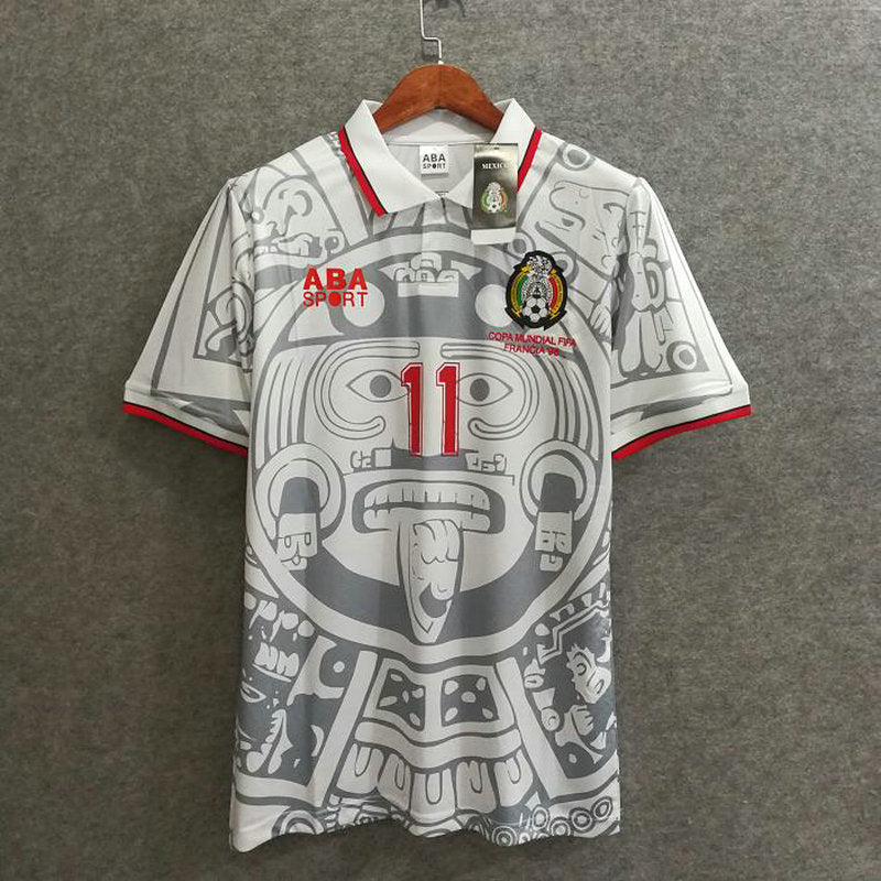Camiseta retro de México 1998 blanca