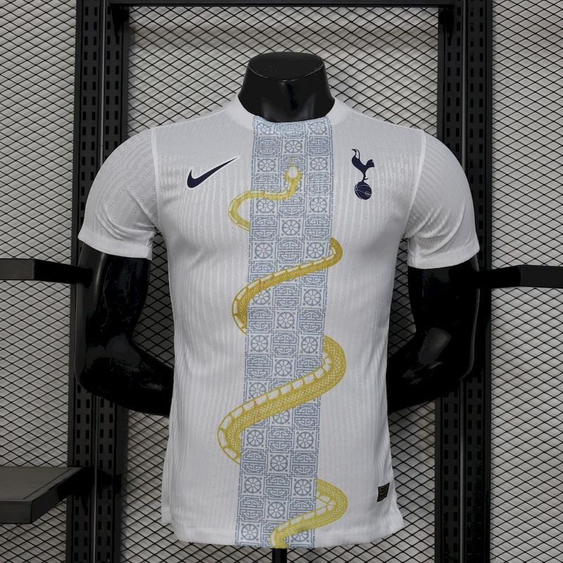 Camiseta de jugador del Tottenham Hotspur 2025 - Serpiente blanca y dorada