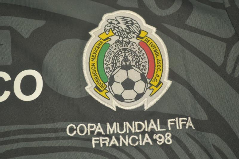 Camiseta retro de México 1998 negra