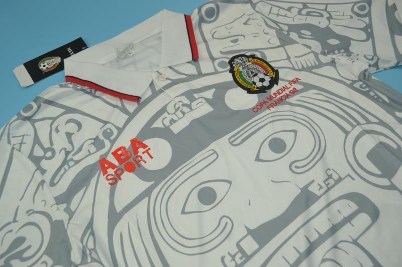 Camiseta retro de México 1998 blanca