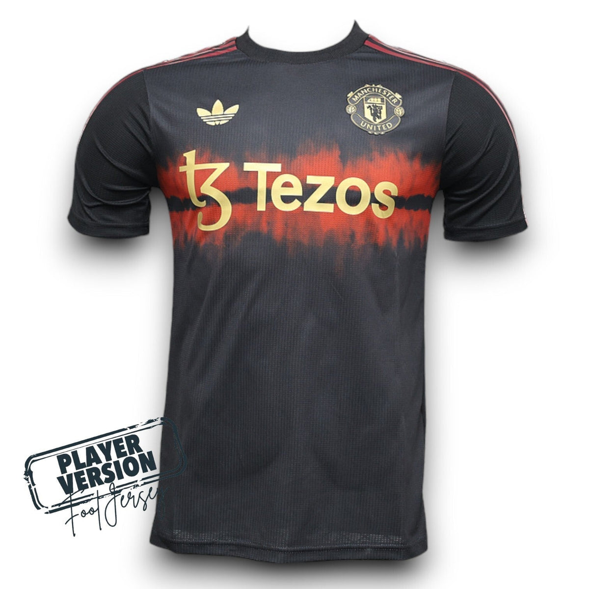 Camiseta negra de jugador del Manchester United 2025 