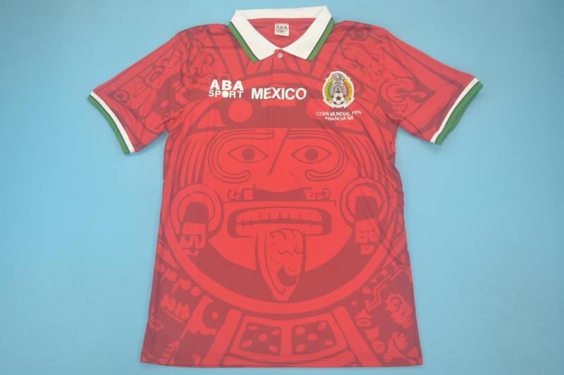 Camiseta retro de México 1998 roja