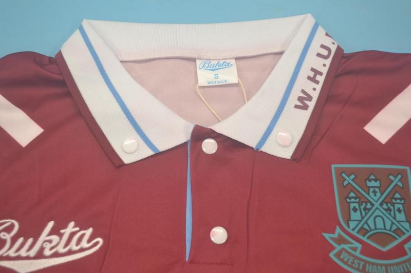 Camiseta retro de local del West Ham United 1991/1992