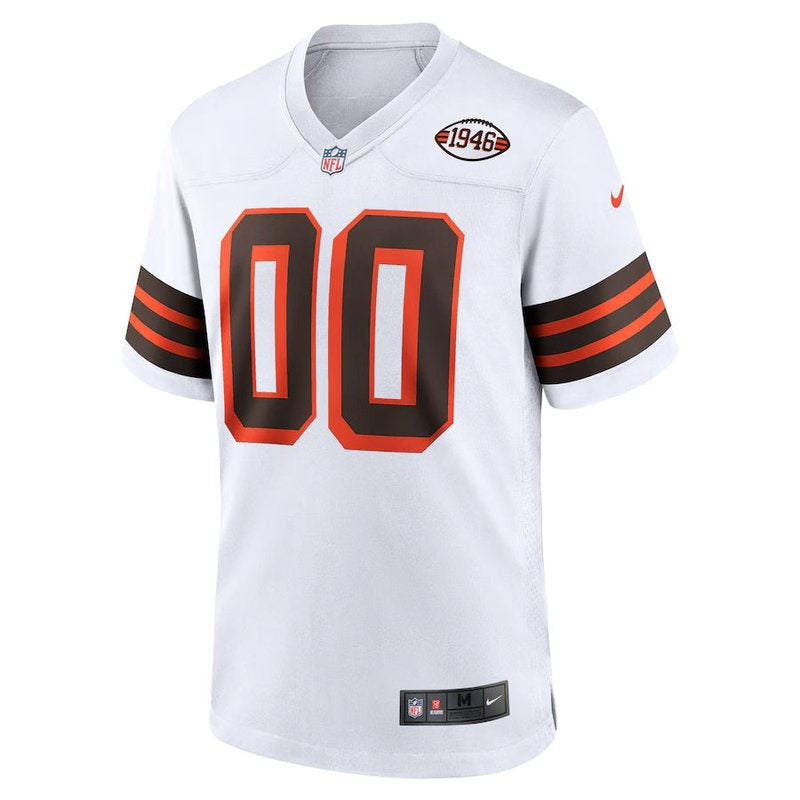 Cleveland Browns - Colección 1946 Camiseta Alternativa NFL Personalizada - Marrón - Blanco