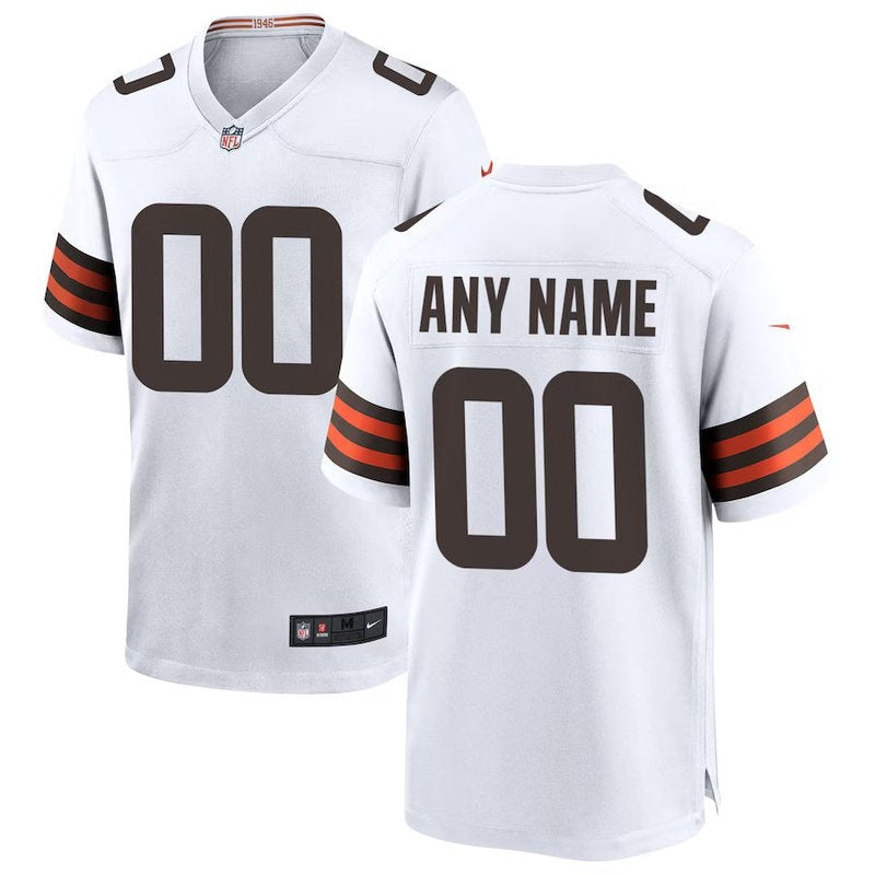 Cleveland Browns - Camiseta de partido personalizada de la NFL - Marrón - Blanco