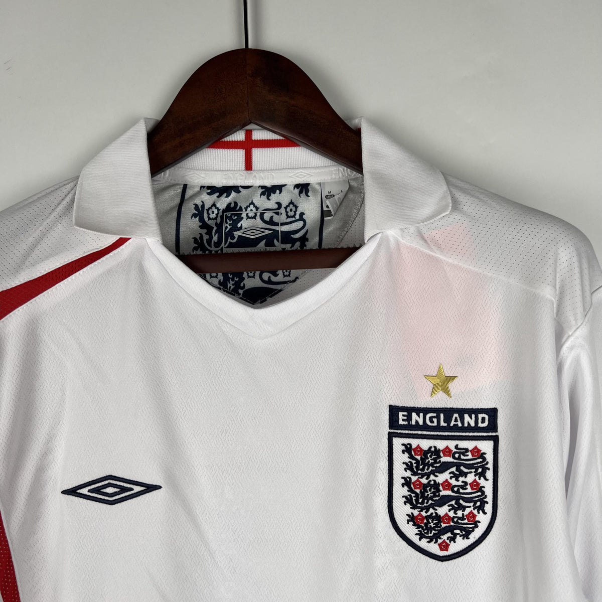 Camiseta retro de local de Inglaterra 2006 - Manga larga