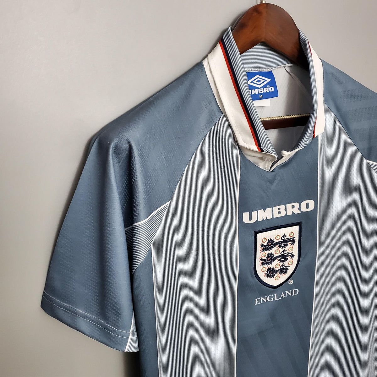 Camiseta retro de visitante de Inglaterra de la Eurocopa 1996