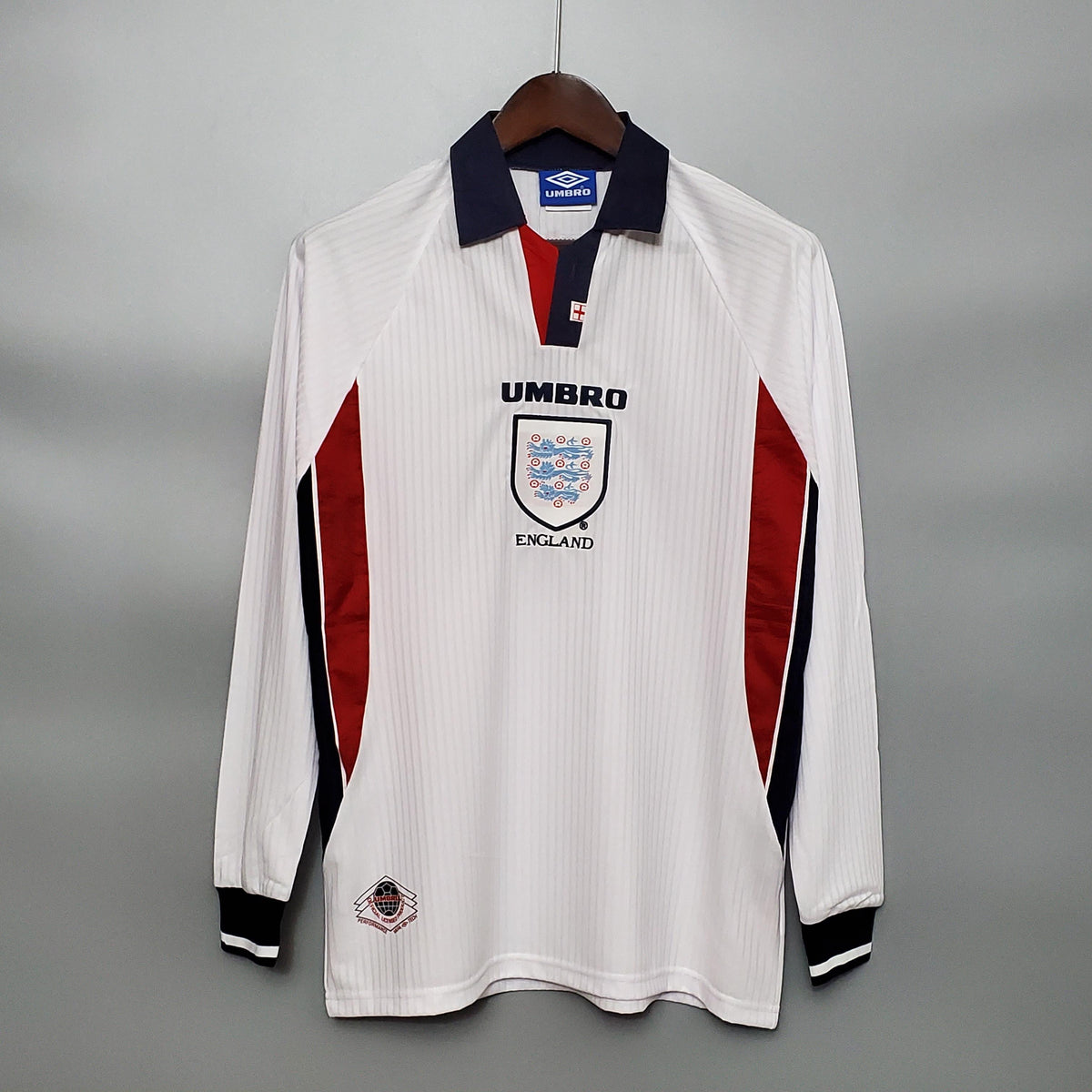 Camiseta retro de local de Inglaterra 1998 - Manga larga