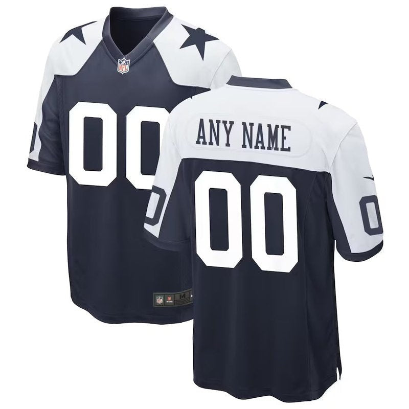 Dallas Cowboys - Jersey de juego de la NFL alternativo personalizado - Azul marino