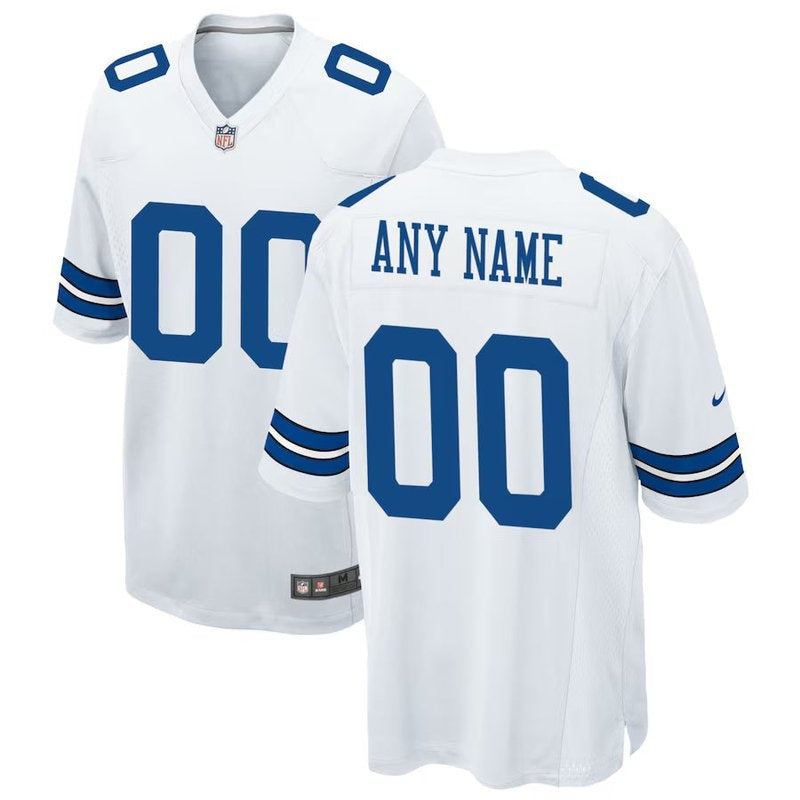 Dallas Cowboys - Camiseta NFL de Juego Personalizada - Blanca