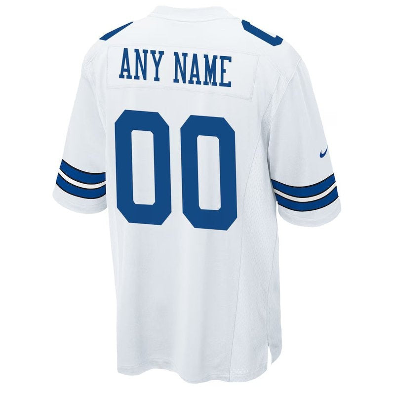 Dallas Cowboys - Camiseta NFL de Juego Personalizada - Blanca