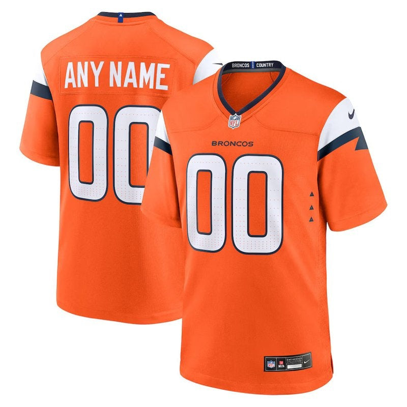 Denver Broncos - Colección Mile High - Jersey NFL de Juego Personalizado - Naranja